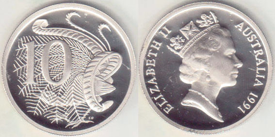 1991 Australia 10 Cents (Proof) A002504